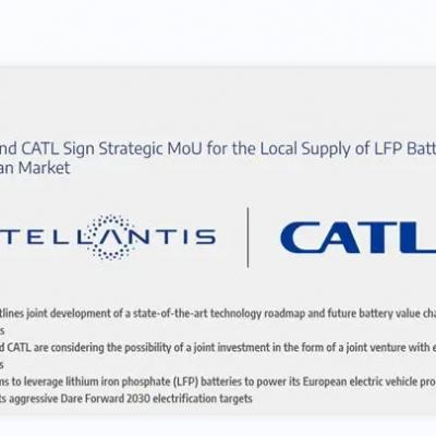  Stellantis and CTAL Sign Strategic MoU for The Local Supply of  LiFePO4 Batteries for Euorpean Marks 